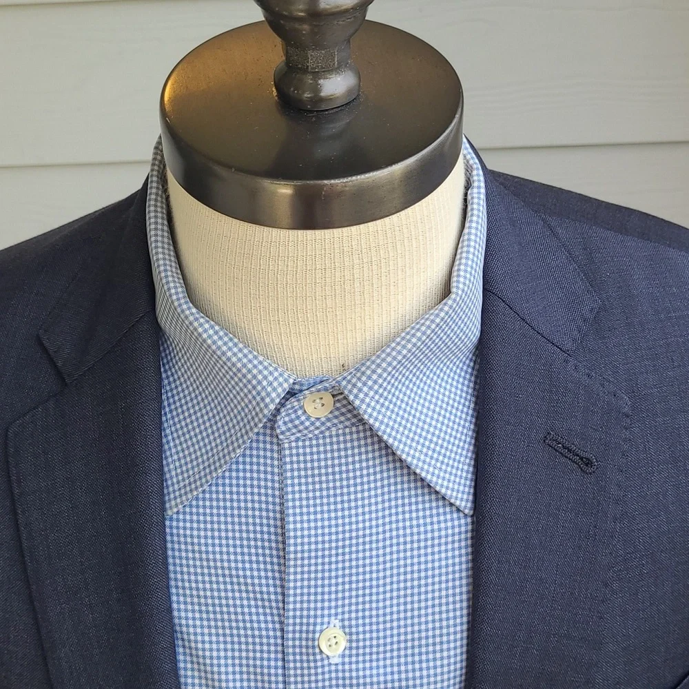 J CREW Ludlow Solid Grey Weave Wool Tollegno 1900 Cloth Sz 36‎ R Mens Sport Coat
